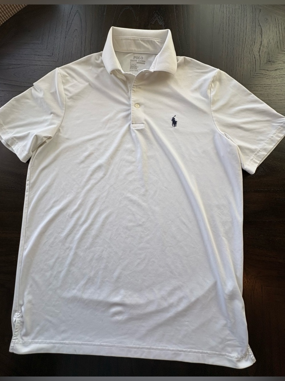Polo Ralph Lauren White Performance Polo Classic Fit Mens Large